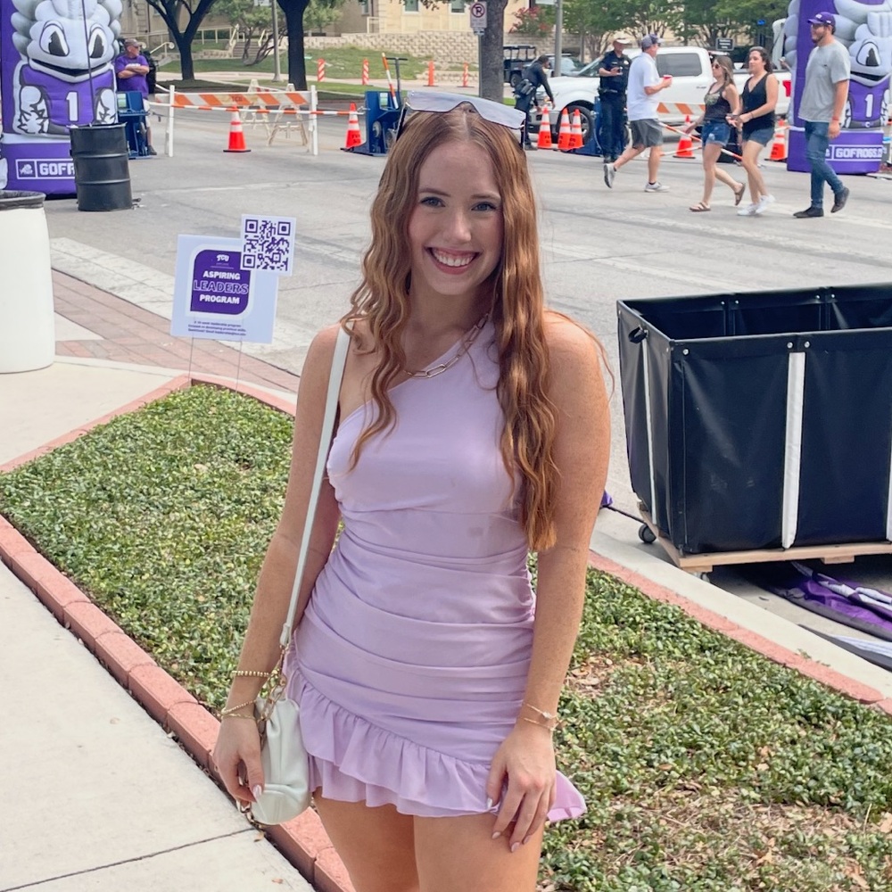 Blue Blush Lilac One Shoulder Purple Dress
